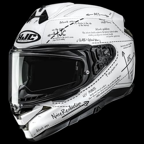 HJC F72 Odyssea White Black