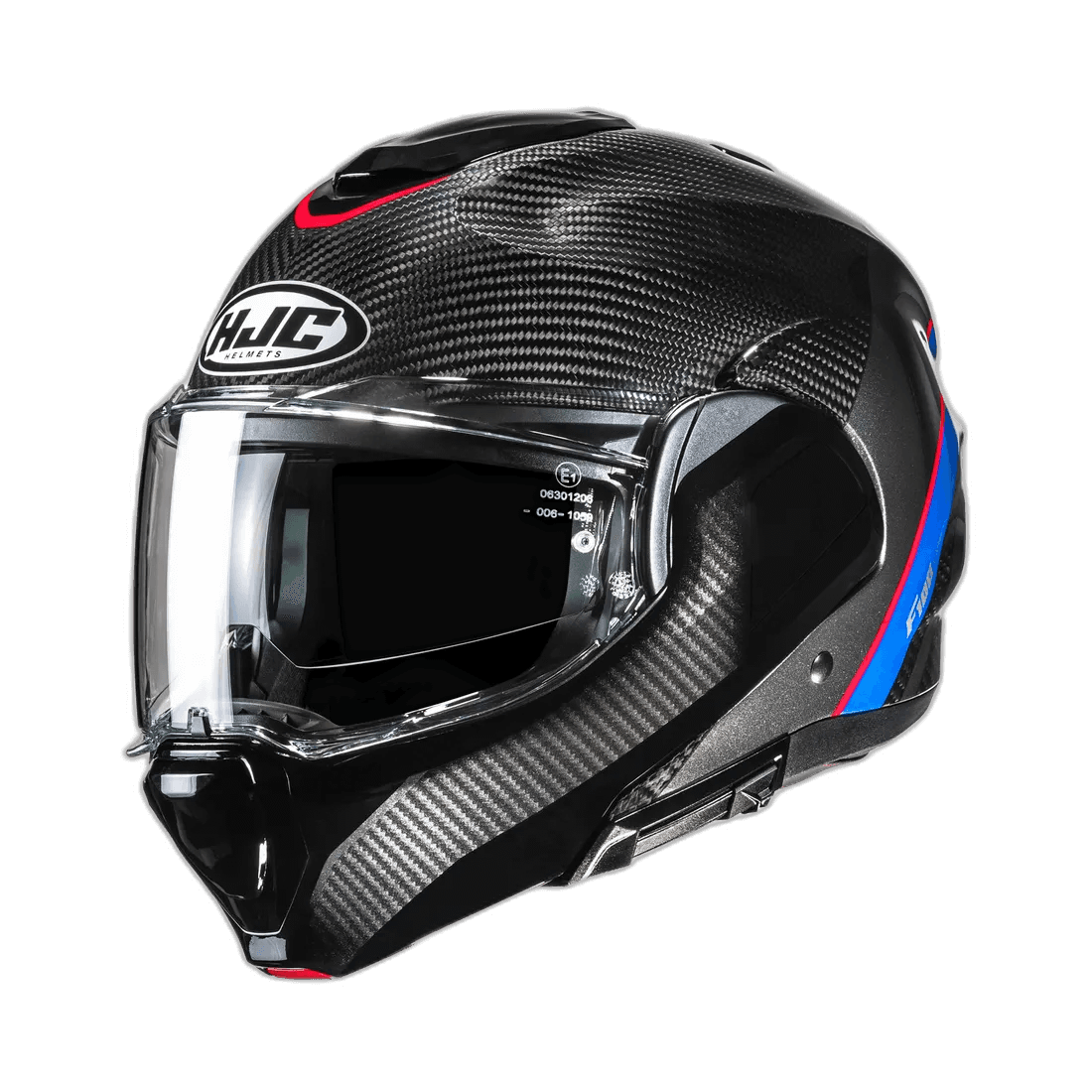 HJC F100 Carbon Stan Zwart Blauw