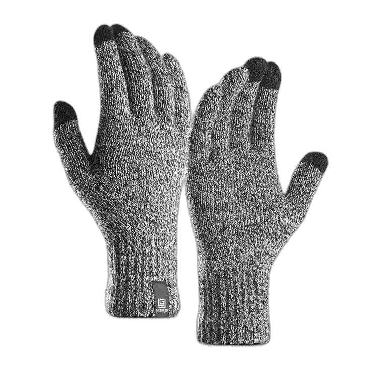 Gebreide Handschoenen Wit/Zwart Basic