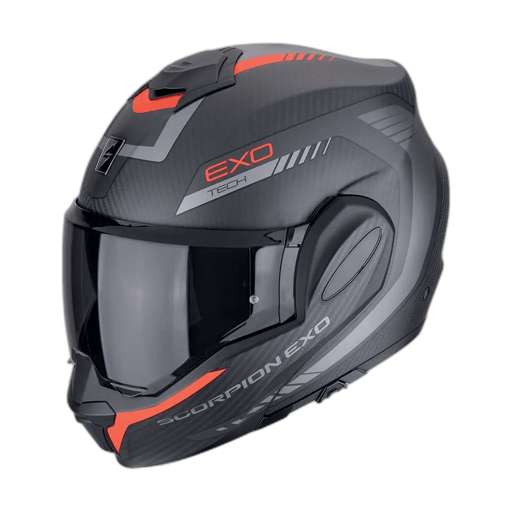 Scorpion Exo-Tech Evo Carbon Cosy Matt Black-Red