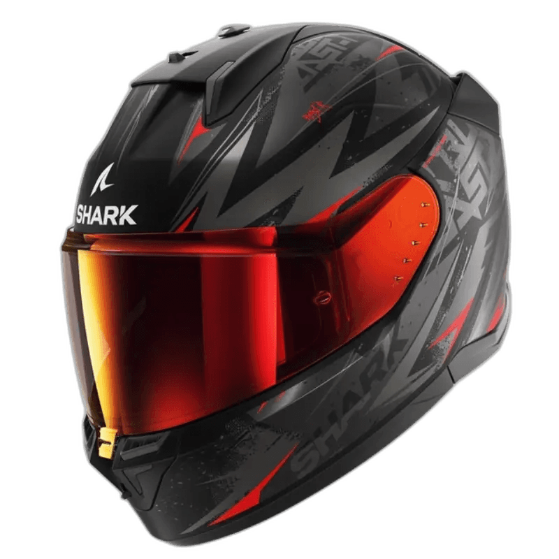Shark D-Skwal 3 Blast-R Mat Zwart Antraciet Rood KAR