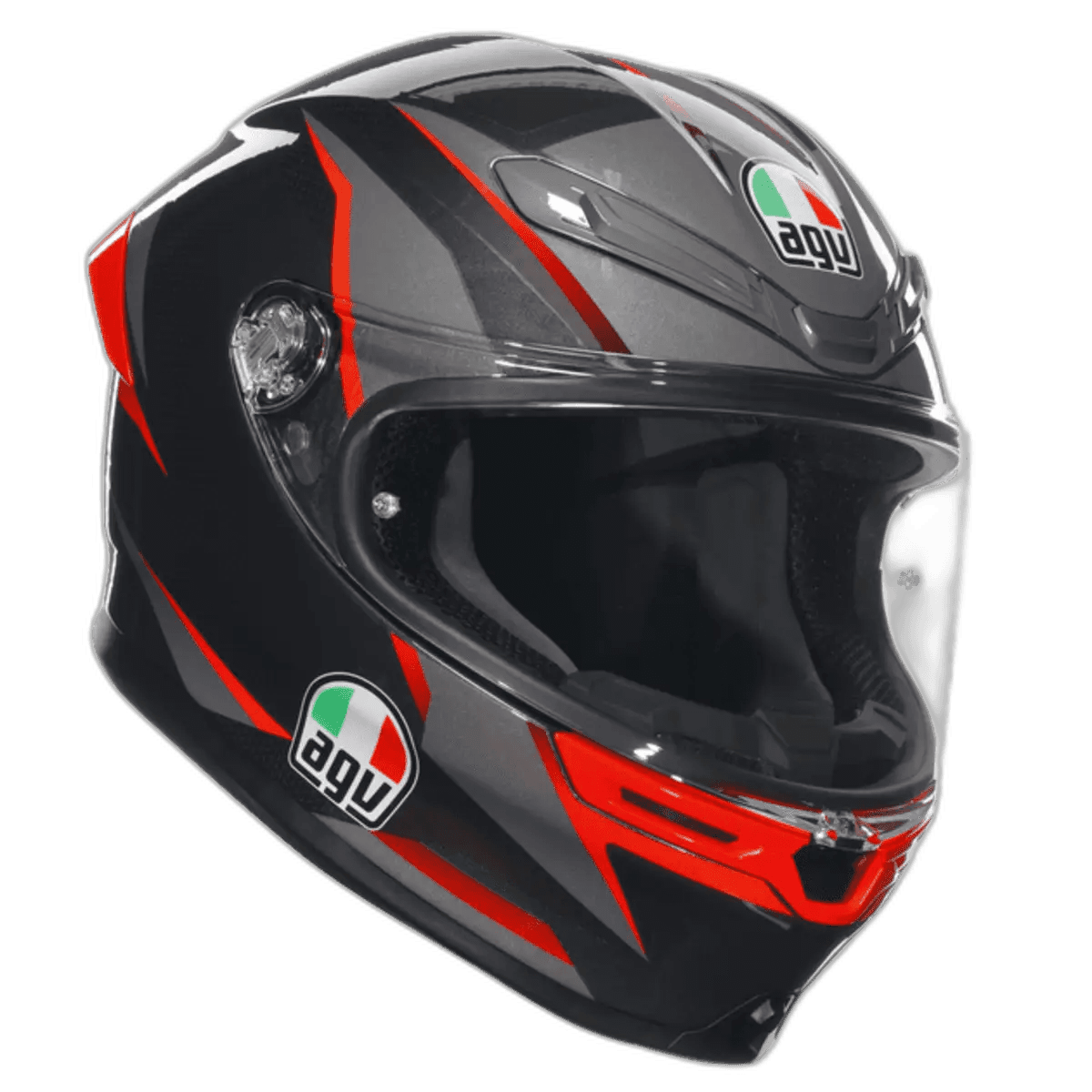 AGV K6 Slashcut Black/Grey/Red