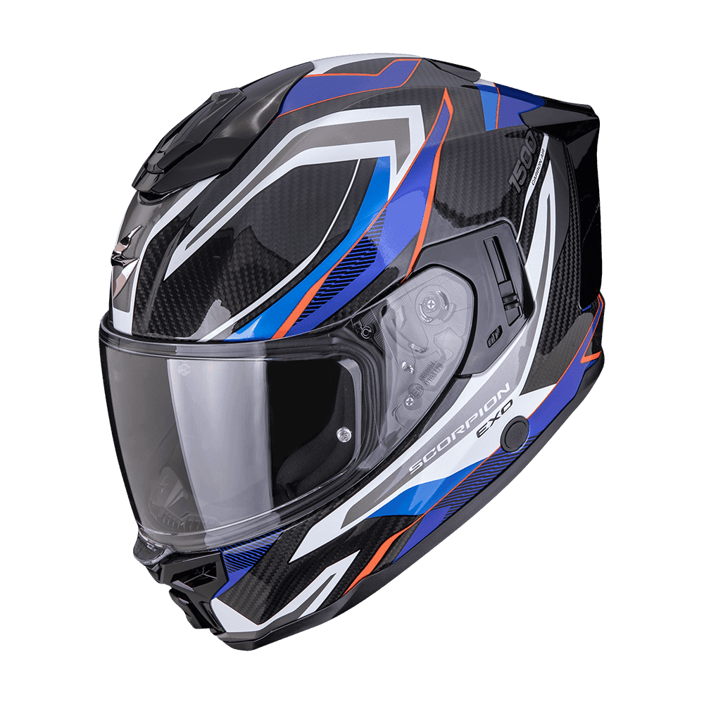 Scorpion EXO-1500 Carbon Hydro Black White Blue