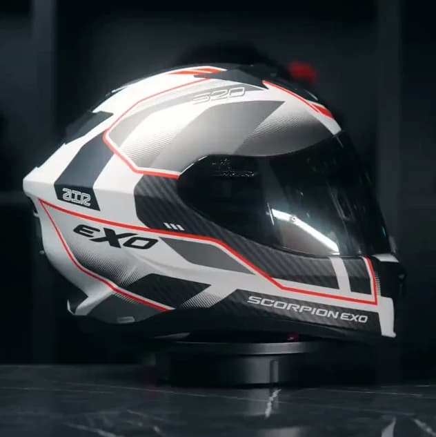 Scorpion Exo-520 Evo Air Lena Matt White-Silver-Red