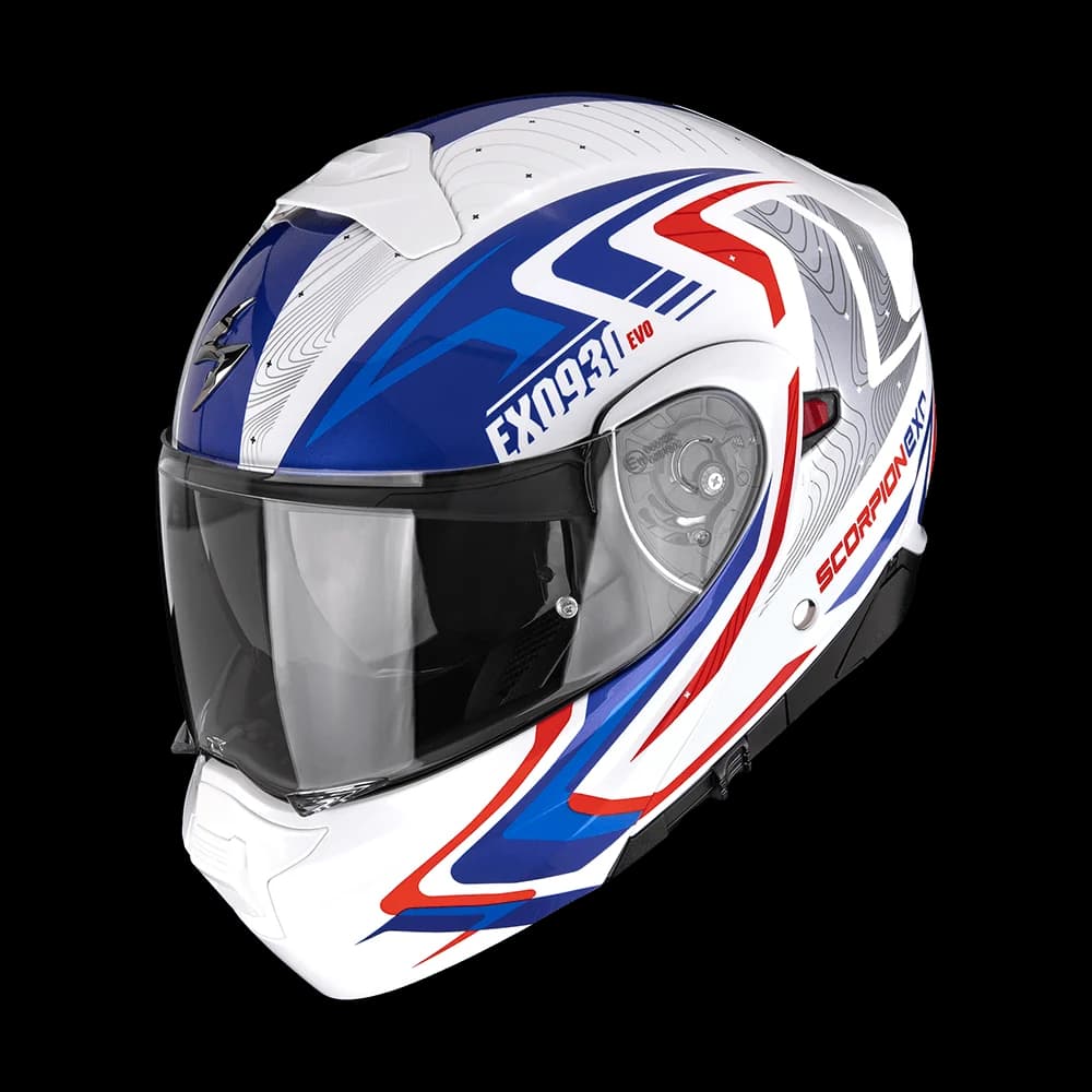 Scorpion Exo-930 Evo Alpha White Red Blue
