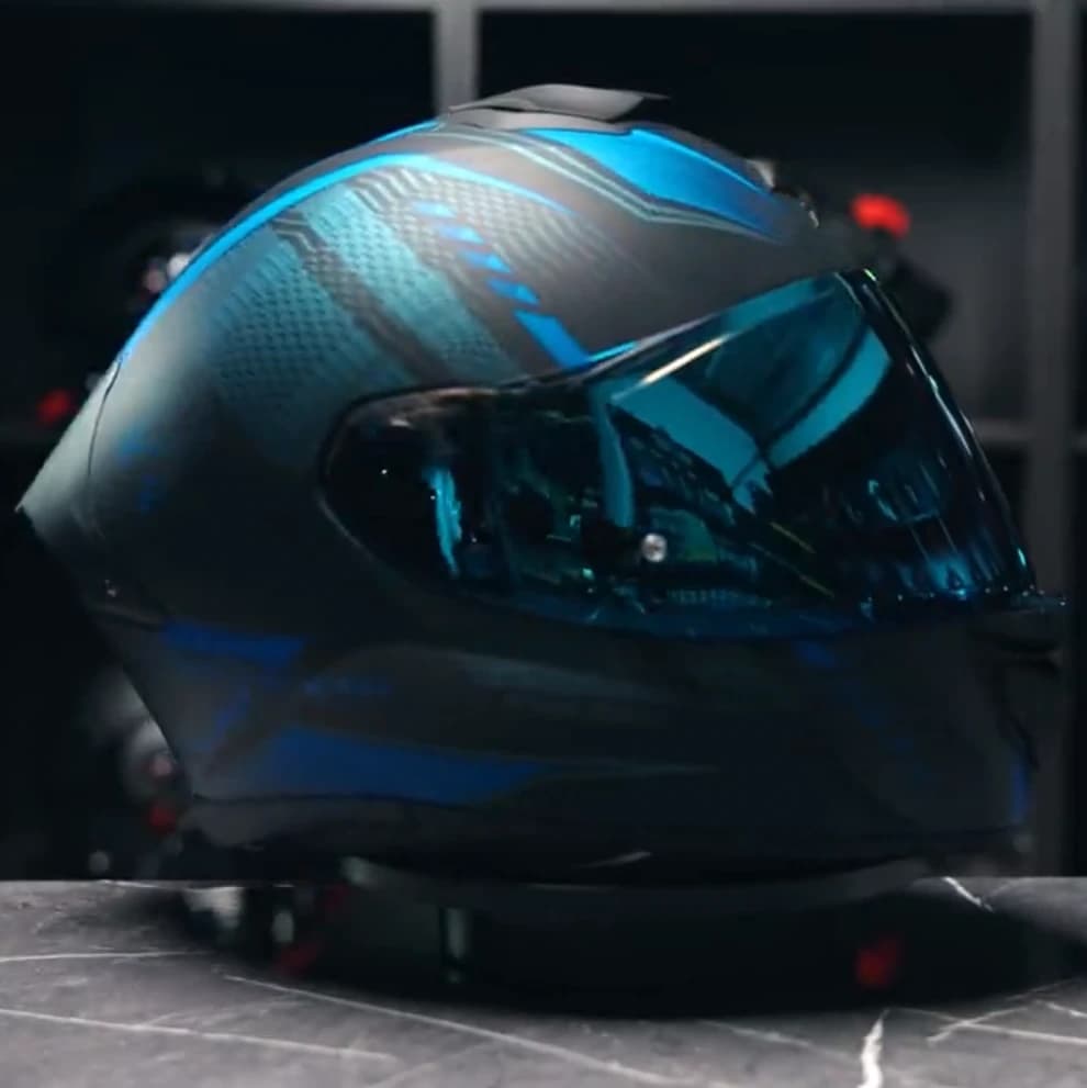 Scorpion EXO-530 Theras Matt Black Blue