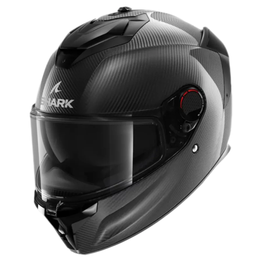 Shark Spartan GT Pro Carbon Skin motorhelm in Carbon Anthracite met premium carbonvezel ontwerp en geavanceerde functies.