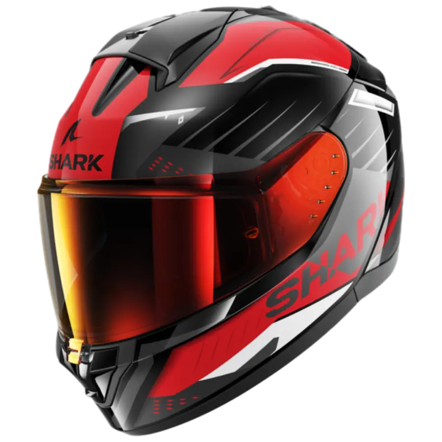 Shark  en  en Casque de moto Ridill 2 en noir avec des accents rouges anthracites, design sportif et ajustement confortable.