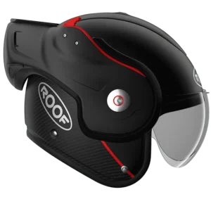 Roof RO9 Boxxer Twin Matt Black motorhelm met modulaire functionaliteit en matte zwarte afwerking