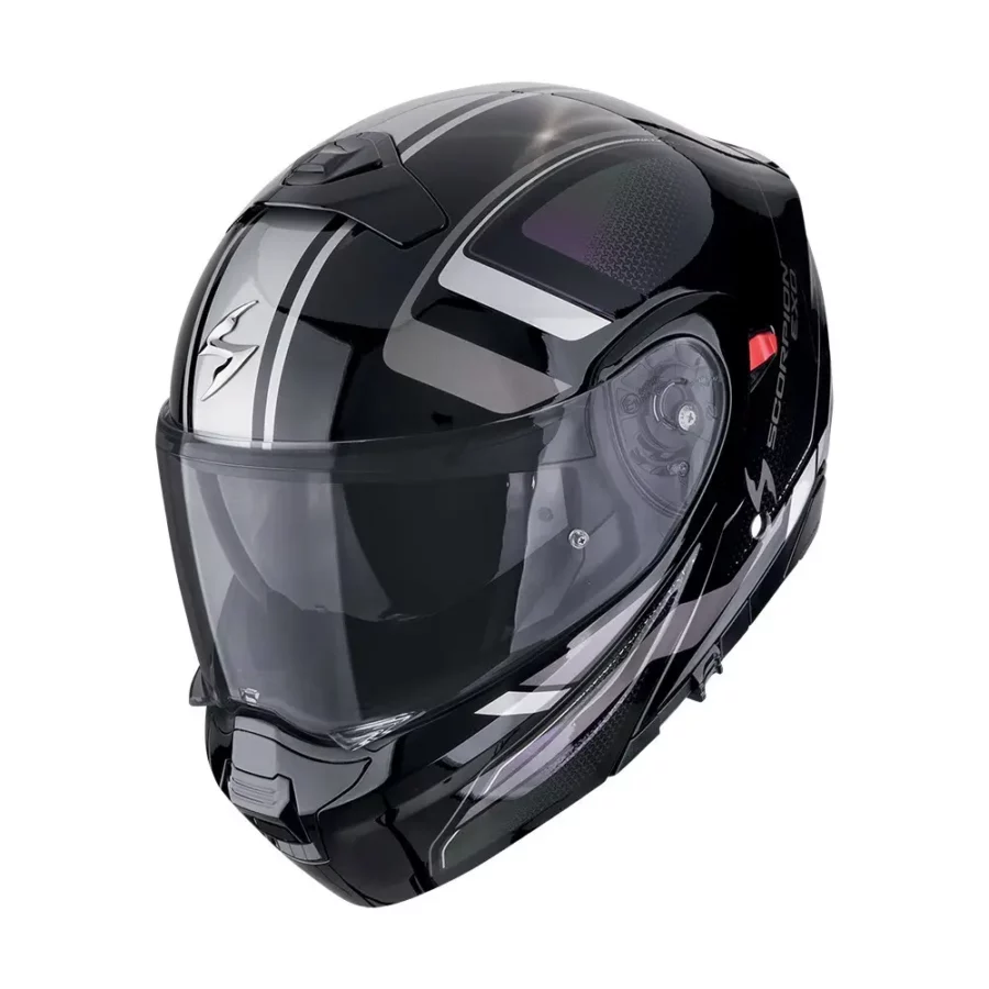 Scorpion Exo-930 Evo Ardens Black-Chameleon motorhelm met chameleon afwerking en geavanceerde veiligheid