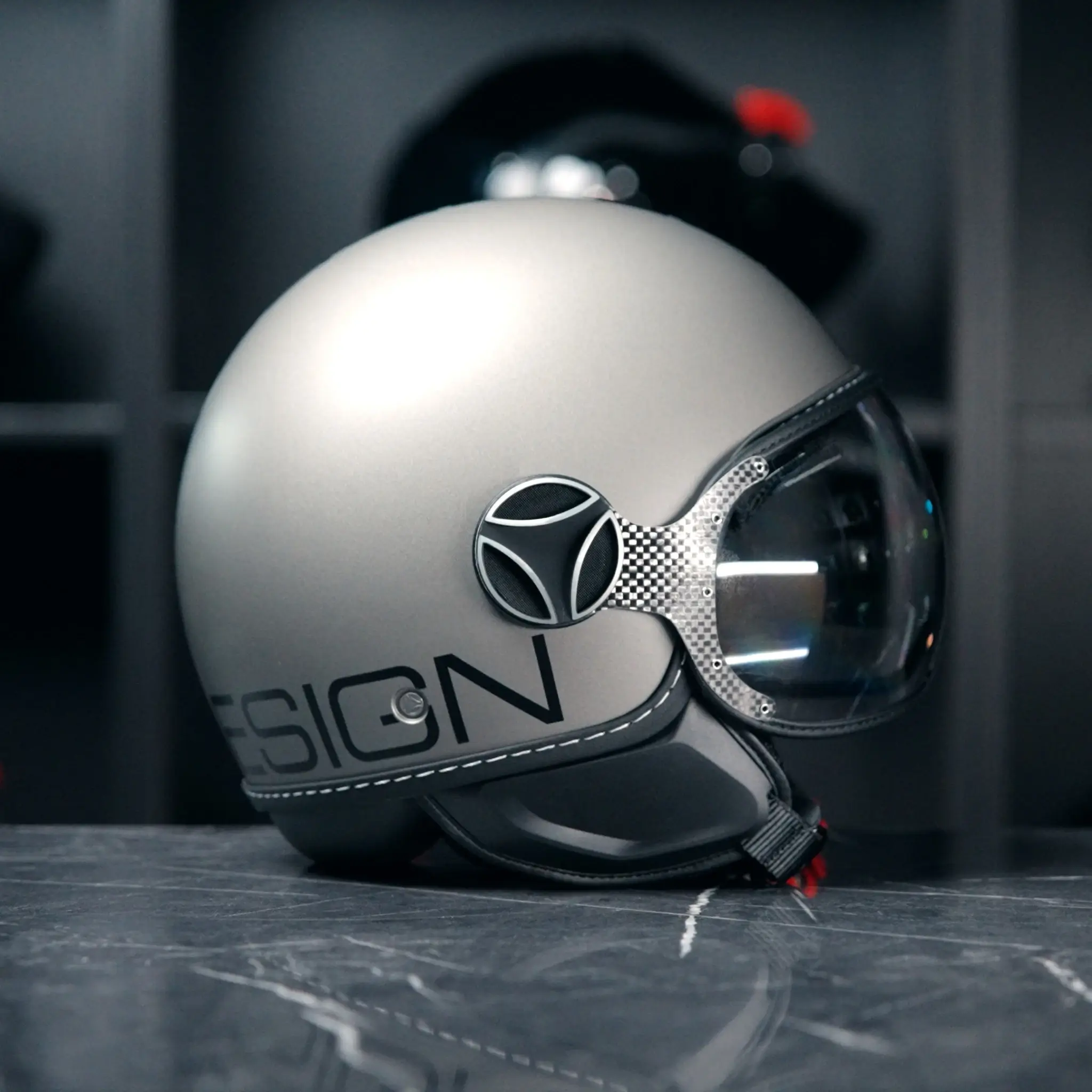 Momo FGTR EVO Mono Matt Titanium Frost Black - Vespucci