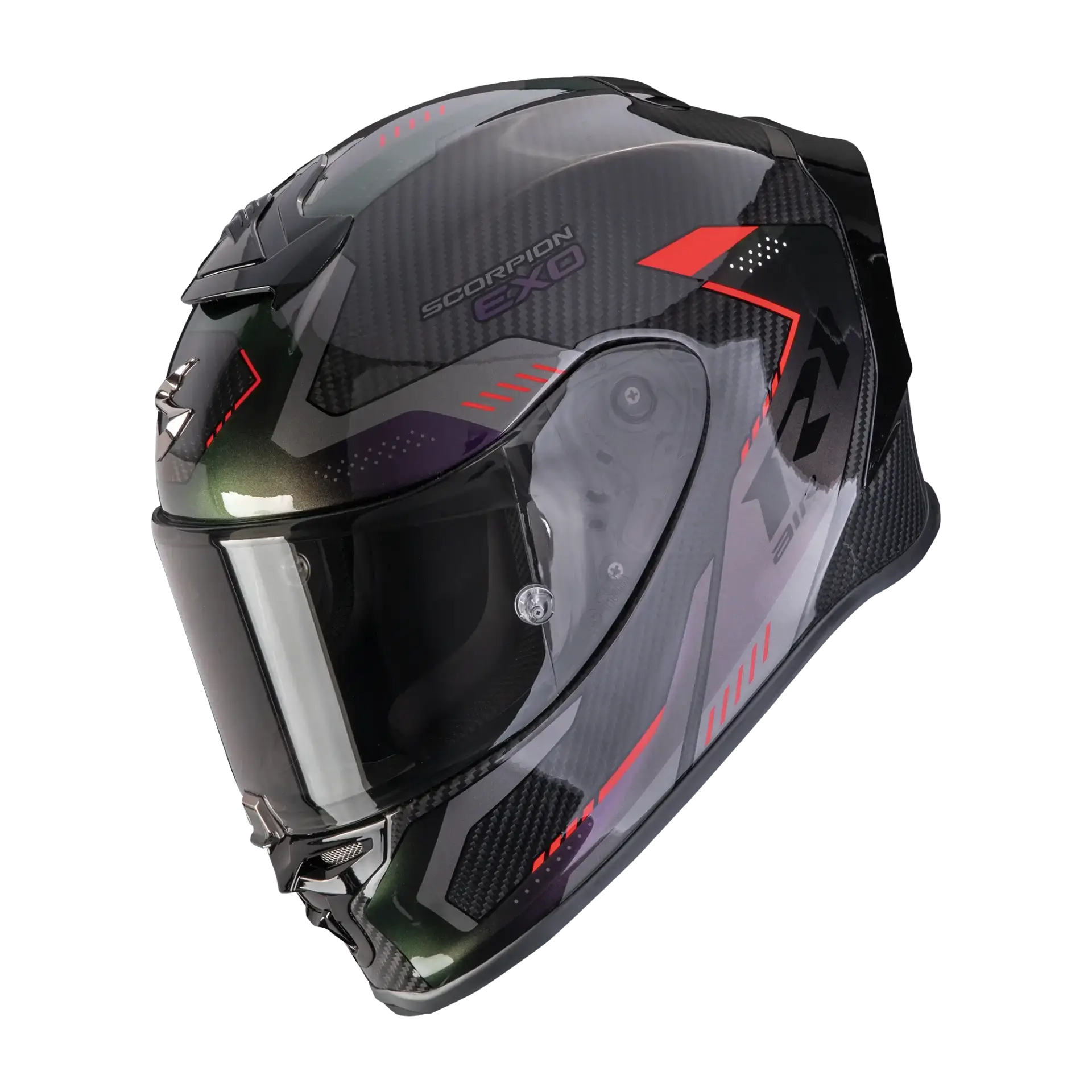 Scorpion EXO R1 EVO Carbon Air Propel Black Chameleon integraalhelm
