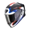 Scorpion EXO R1 EVO Carbon Air Propel Black White Red motorhelm integraal
