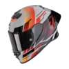 Scorpion EXO-R1 Evo II Adrenaline motorhelm grey red orange zijaanzicht
