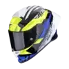Scorpion EXO-R1 Evo II Air Valere motorhelm black blue neon yellow