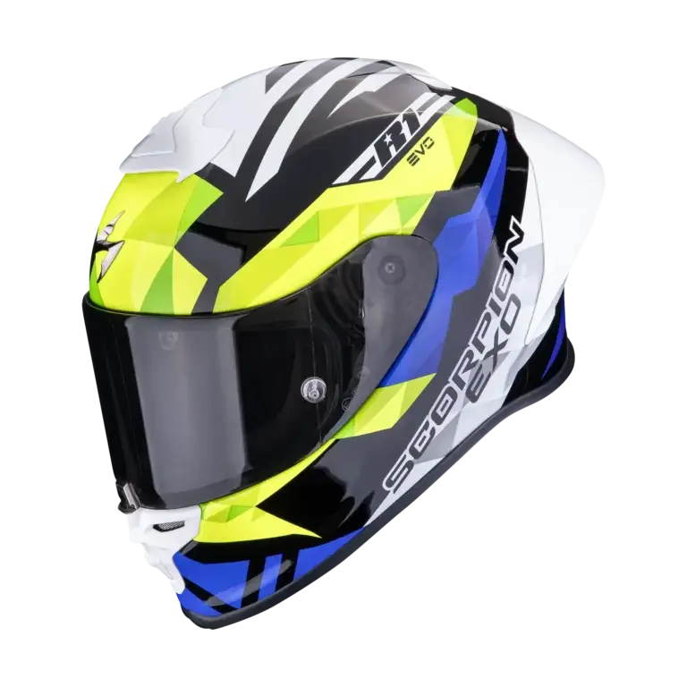 Scorpion EXO-R1 Evo II Air Valere motorhelm black blue neon yellow