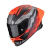 Scorpion EXO-R1 Evo II Air Valere motorhelm matt black red zijaanzicht