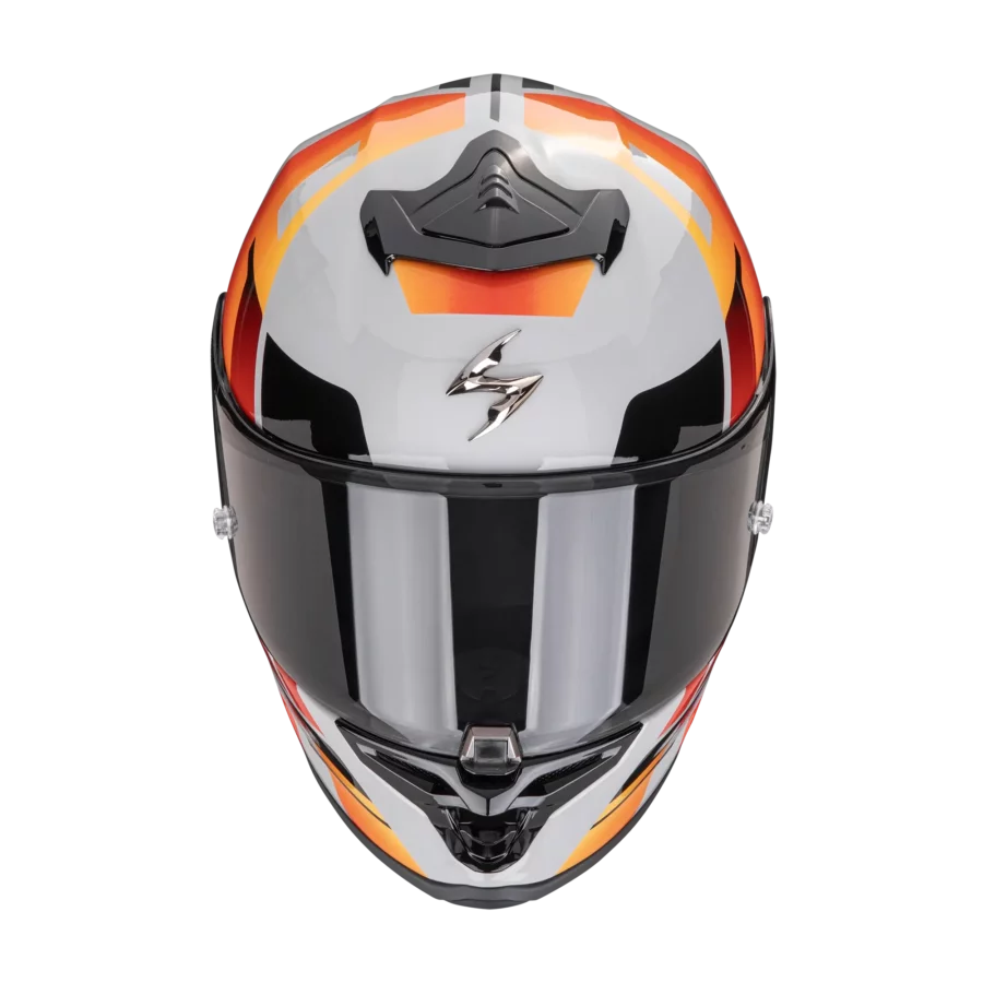 Scorpion EXO-R1 Evo II Adrenaline grey red orange voorkant