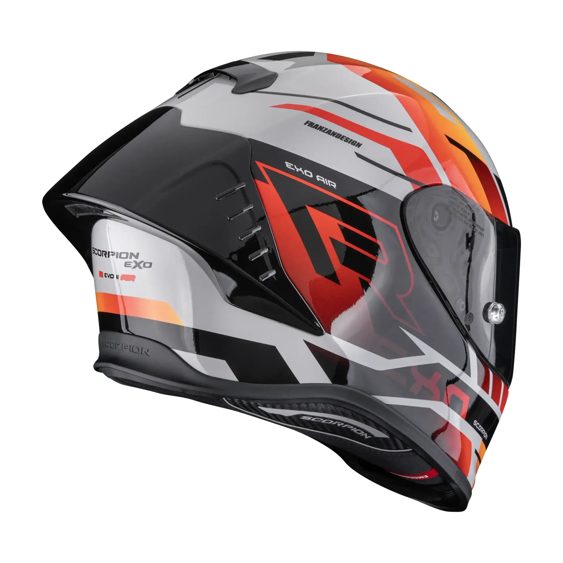 Scorpion EXO-R1 Evo II Adrenaline Grey Red Orange Vespucci