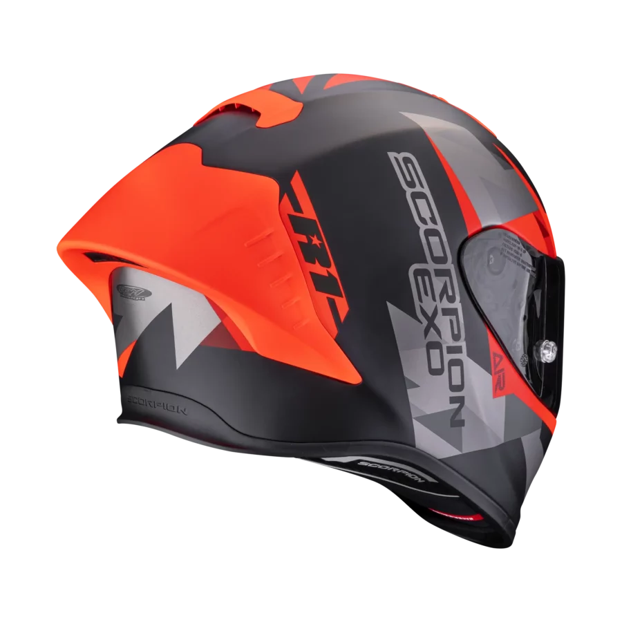 Scorpion EXO-R1 Evo II Air Valere matt black red achterzijde