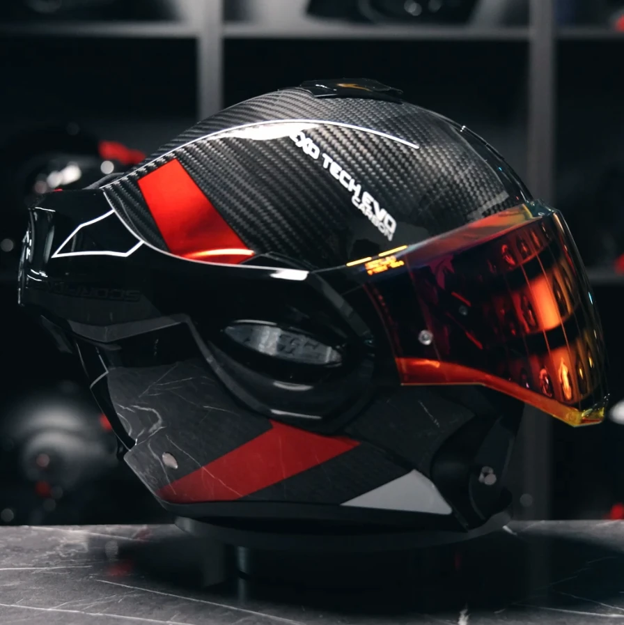 Scorpion Exo-Tech Evo Carbon Cad Black Red - Vespucci