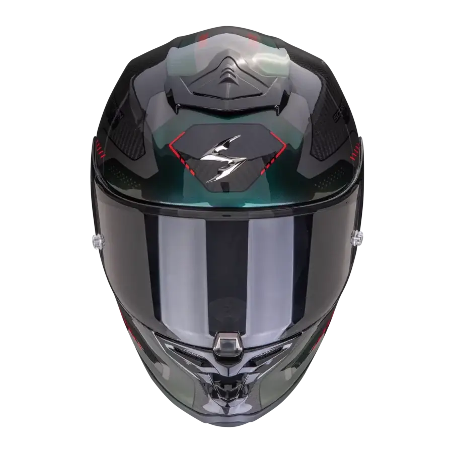 Scorpion EXO R1 EVO Carbon Air Propel Black Green motorhelm met vizier