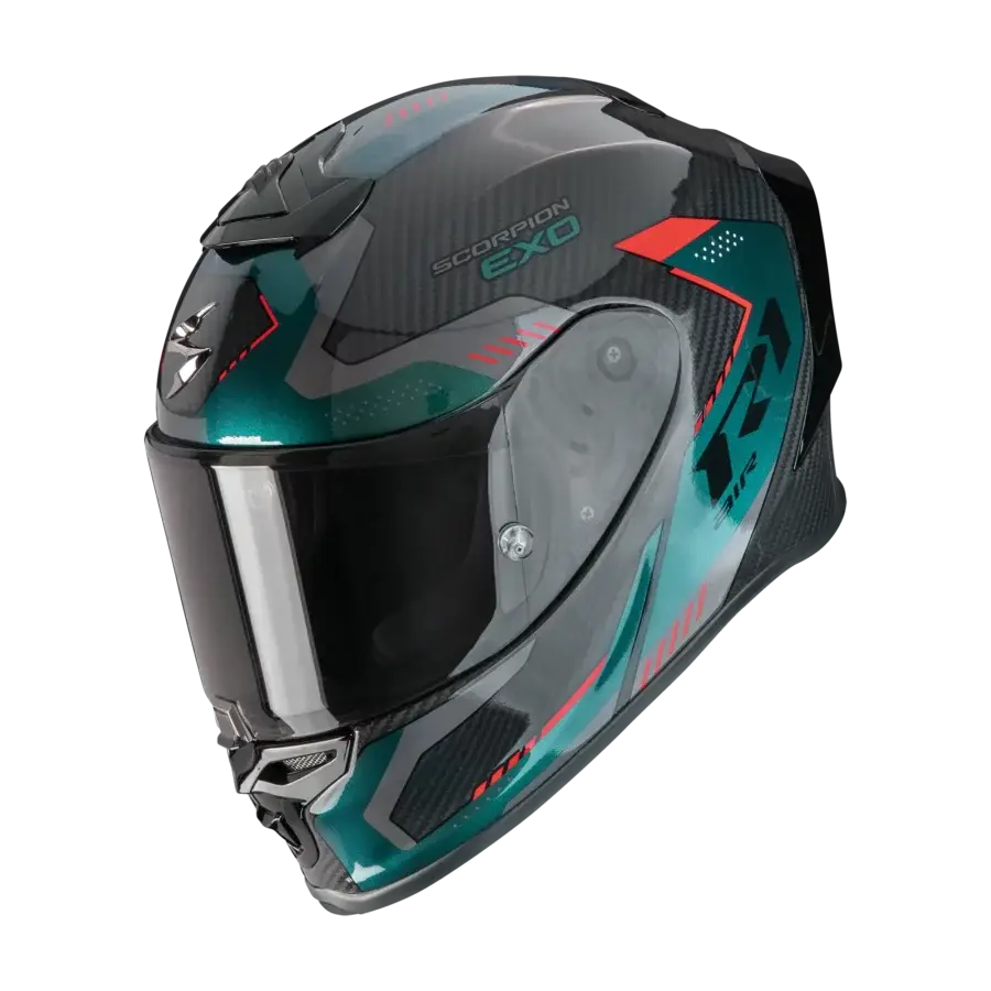 Scorpion EXO R1 EVO Carbon Air Propel Black Green sport integraalhelm