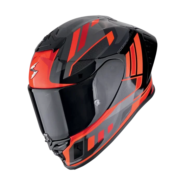 Scorpion EXO-R1 Evo II Vital motorhelm black silver red