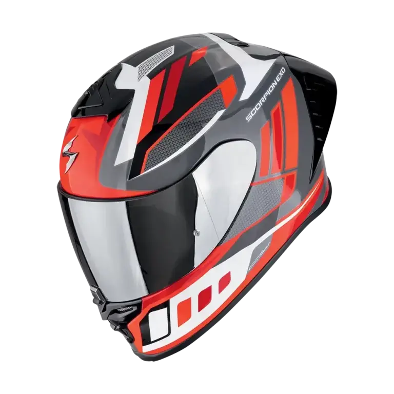 Scorpion EXO-R1 Evo II Vital motorhelm grey white red