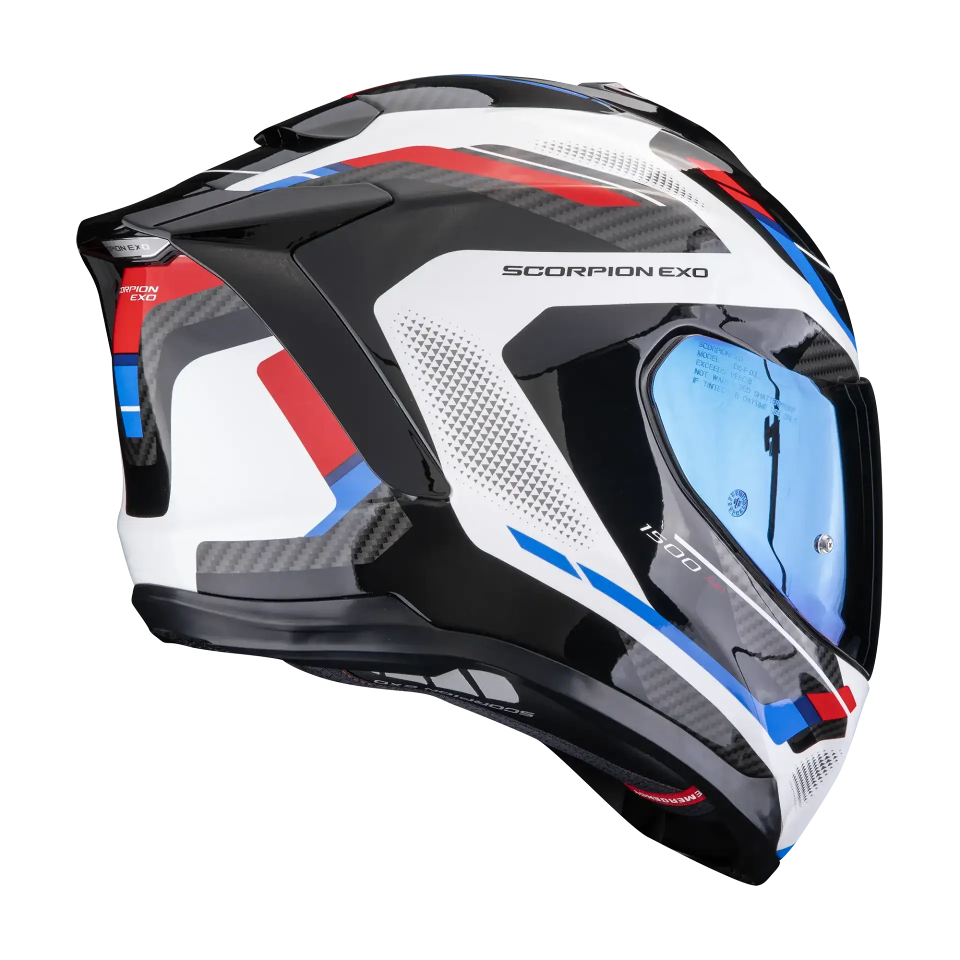 Scorpion EXO-1500 Sleek Blanco Rojo Azul - Vespucci