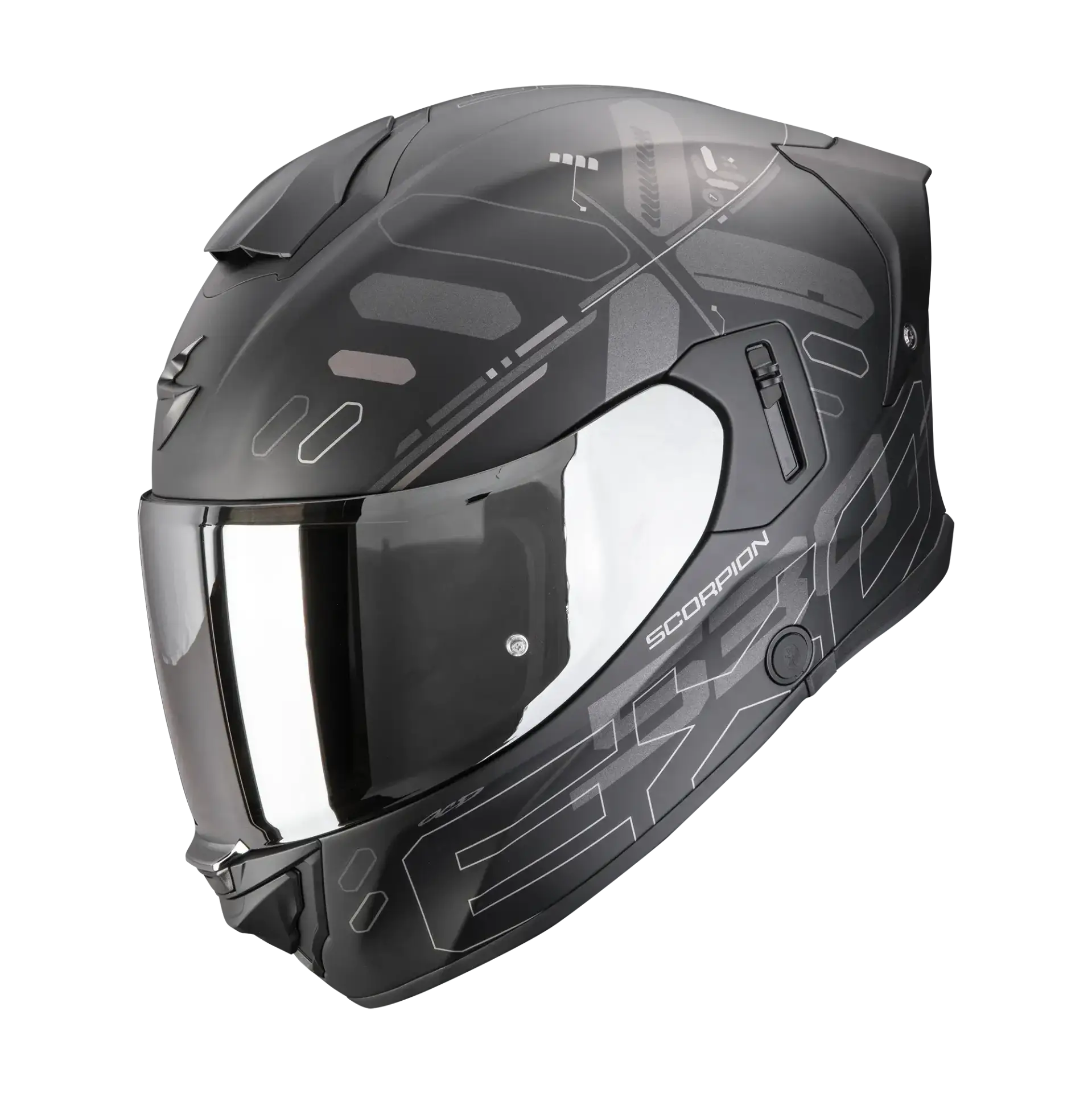 Scorpion EXO-530 Fond Matt Noir Argent
