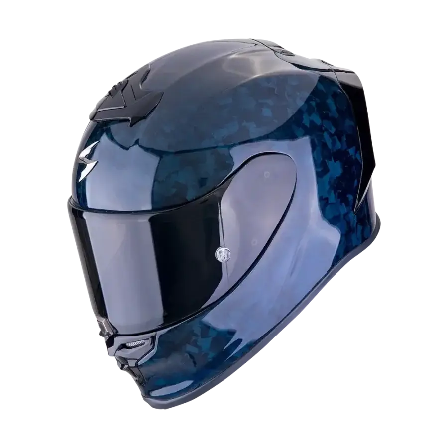 Scorpion EXO R1 EVO Carbon Air Onyx Blue motorhelm integraal
