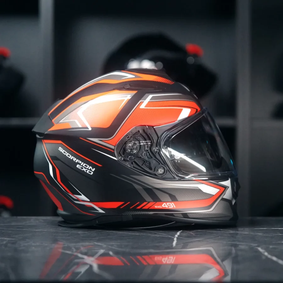 Scorpion Exo-491 Zumo Matt Black Red - Vespucci