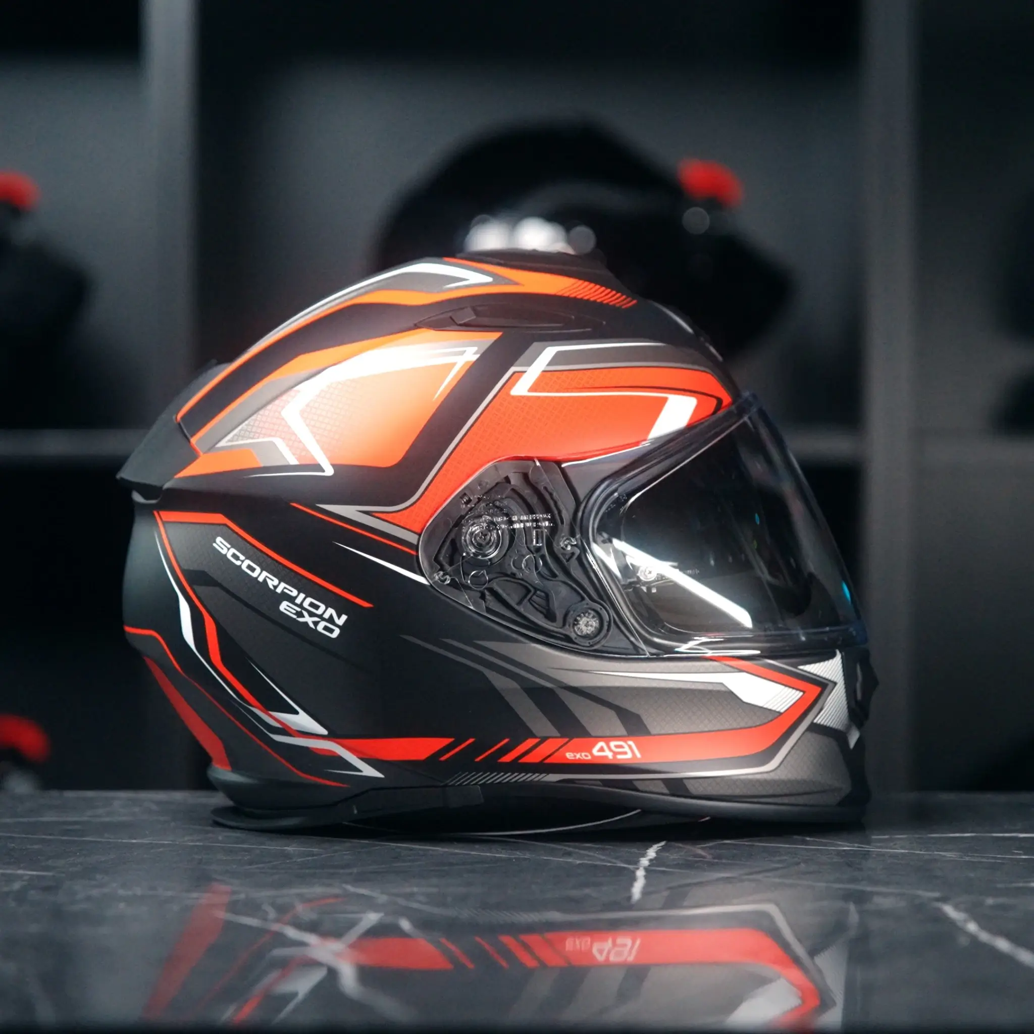 Scorpion Exo-491 Zumo Matt Black Red - Vespucci