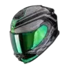 scorpionexo-gtspair-arten-blackgreen-foto1.webp Scorpion EXO-GT SP Air Arten BlaGreen motorhelm met groen vizier en sportief design