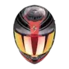 Scorpion EXO-GT SP Air Arten motorhelm, voorzijde met logo en rood vizier