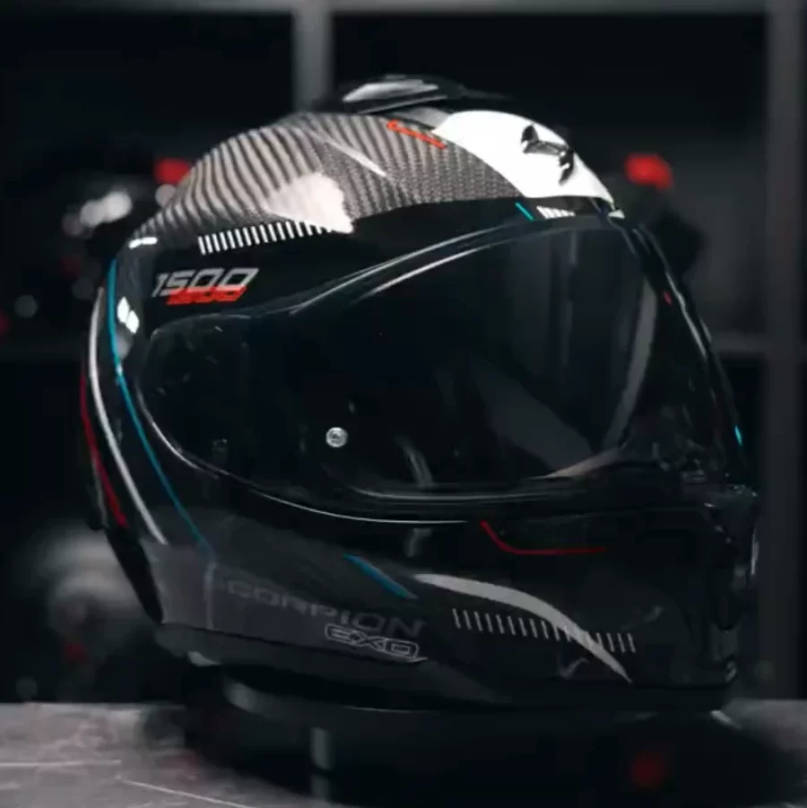 Scorpion EXO-1500 Carbono Zity Negro Rojo Azul - Vespucci