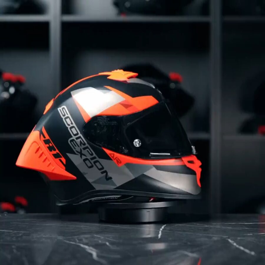 Scorpion EXO-R1 Evo II Valere Matt Black Red - Vespucci