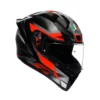 Casque intégral AGV K1 S Fastlap Black Grey Red, vue de profil
