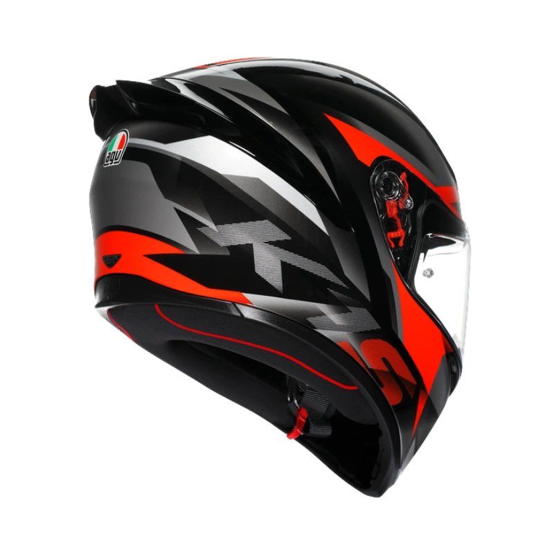 AGV K1 S Fastlap Noir Gris Rouge Visière Ultravision