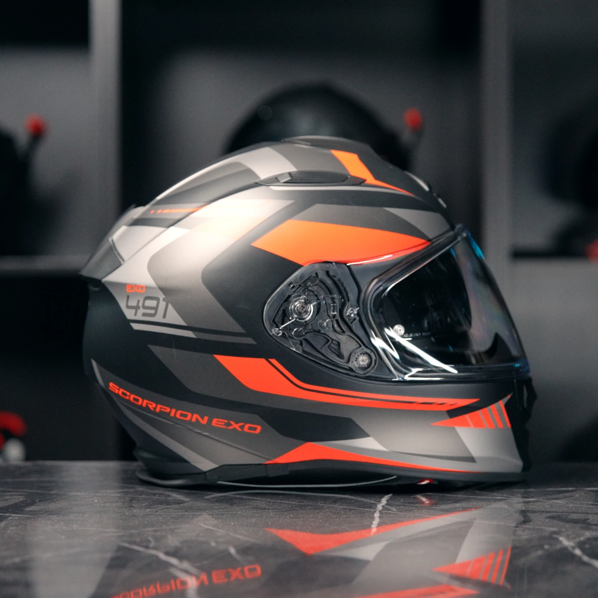 Scorpion Exo-491 Zumo Matt Black Red - Vespucci