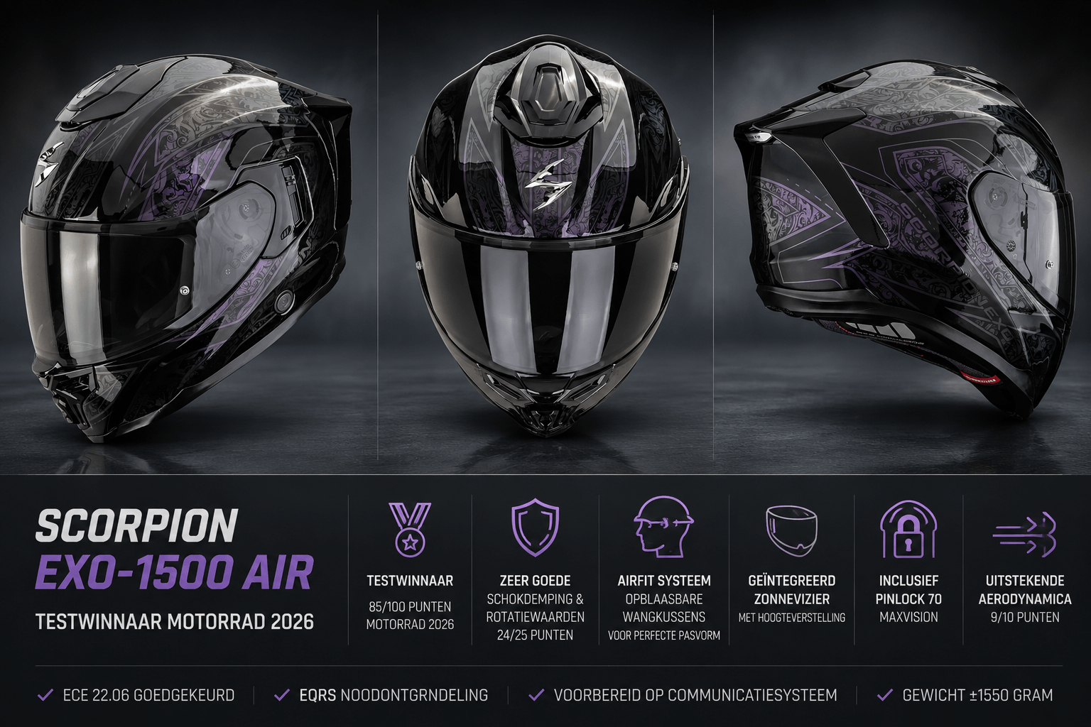 Scorpion EXO-1500 Air: Winner of MOTORRAD's 2026 Full-Face Helmet Test