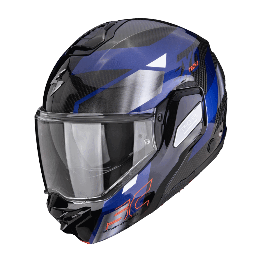 Scorpion EXO-TECH II Carbon DRIFT Noir Argent Bleu