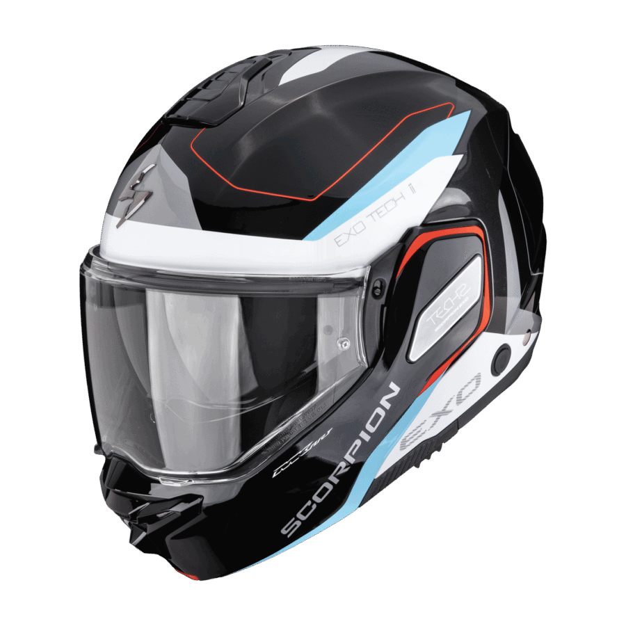 Scorpion EXO-TECH II Passager Noir Blanc Bleu