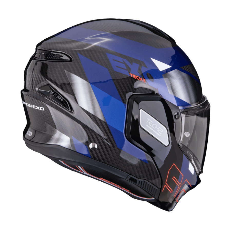 Scorpion EXO-TECH II Carbon DRIFT Noir Argent Bleu