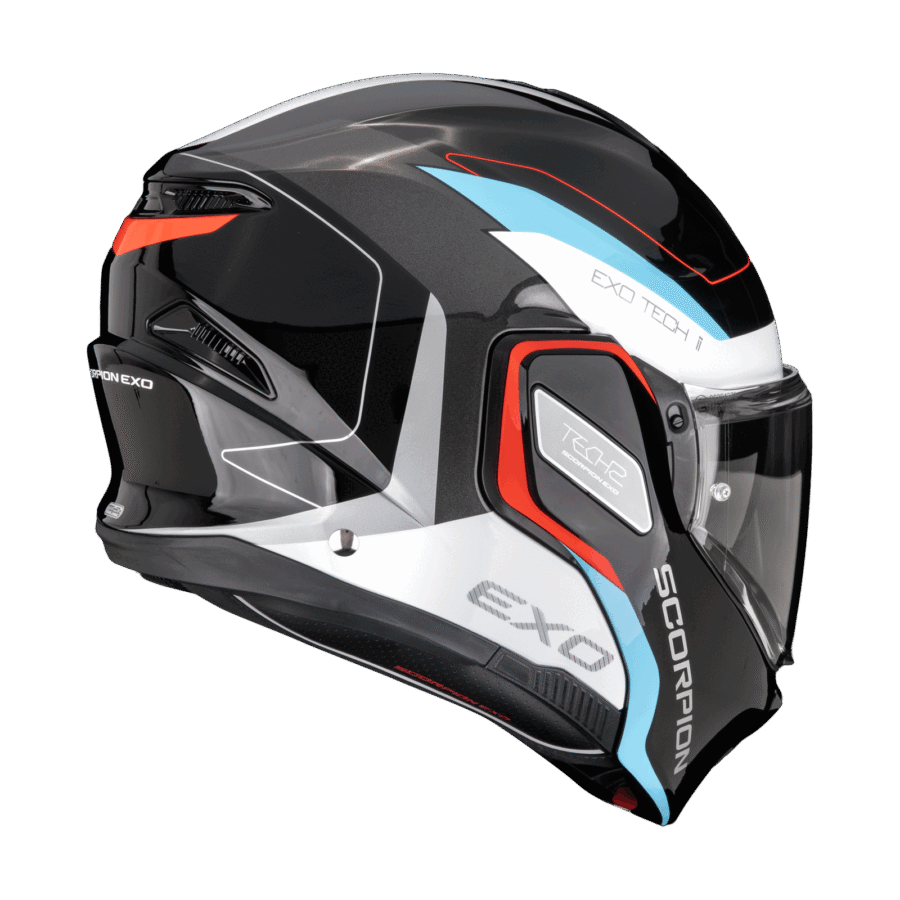 Scorpion EXO-TECH II Passager Noir Blanc Bleu