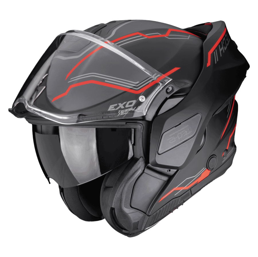 Scorpion EXO-TECH II Dash Noir mat Argent Rouge